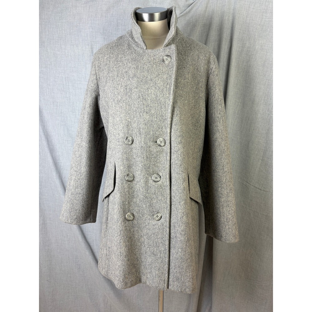 Vintage Abbmoor Wool Peacoat‎ Gray Double Breasted Car Coat Peacoat USA Made
